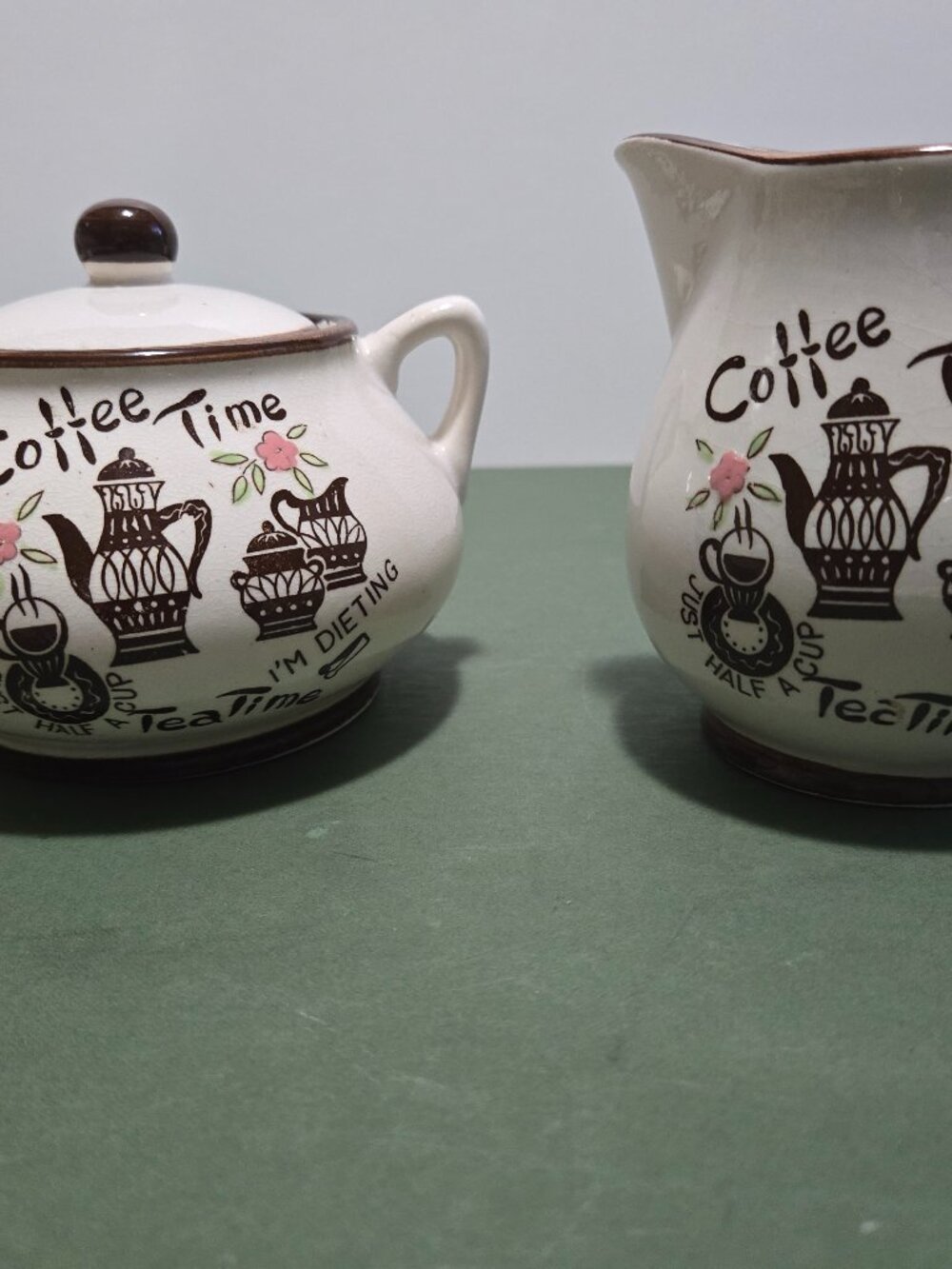 Vintage Sugar and Creamer Set by Tilso